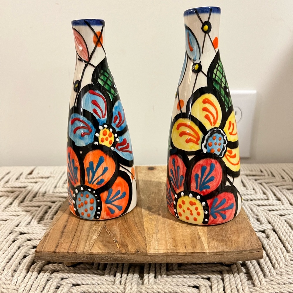 Vintage Ivanros hand made & painted in Spain vases